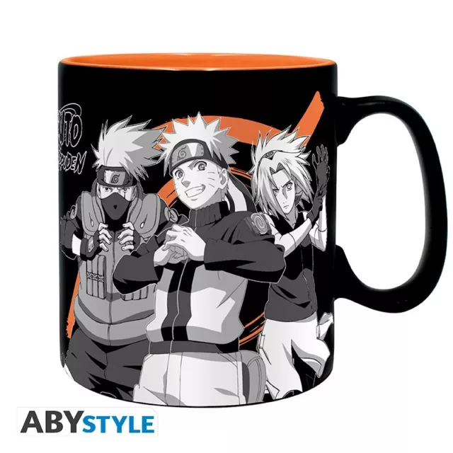 Naruto Shippuden Gruppe schwarz weiß Tasse Mug Anime Manga Kaffee Tee Merch Fan