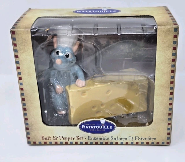 DISNEY PIXAR RATATOUILLE Chef Remy with Cheese Salt & Pepper Shaker Set ...