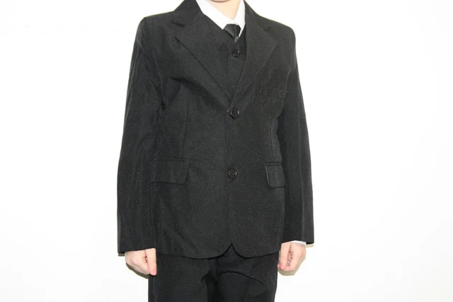 Bambini Pantaloni di Tuta 5 Pz. Camicia Gilet Cravatta Blazer per Party Nero 104 4