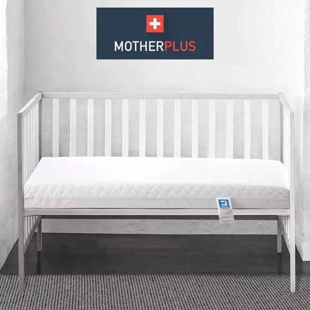 MotherPlus Waterproof Baby Toddler Cot Bed Mattress + Zipped & Removable Cover
