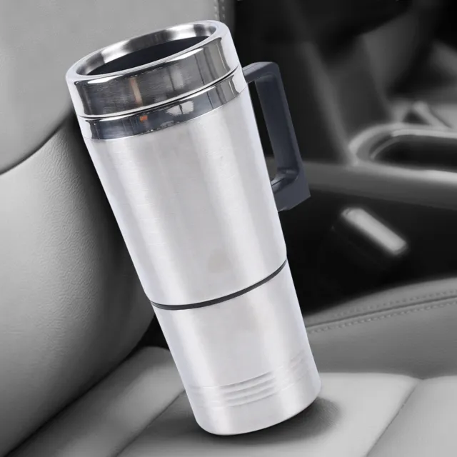 12V Car Heating Cup Coffee Maker Travel Pot Heated Thermos Mug Kettle Portable
