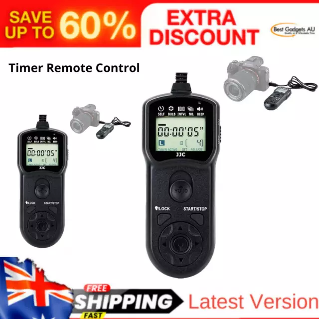 JJC RS-80N3 / TC-80N3 Timer Remote Control for Canon EOS R5 / 5D IV III II / 6D