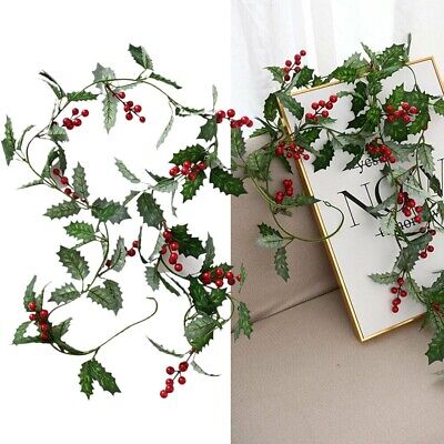 Künstliche Beeren-Stechpalmen-Weihnachtsgirlande 1,8 M Home-Party-Ornamente