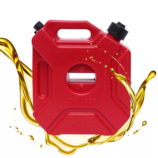 For ATV Motorcycle Car 5L Portable Plastic Gas Fuel Tank Kit With Bracket Lock