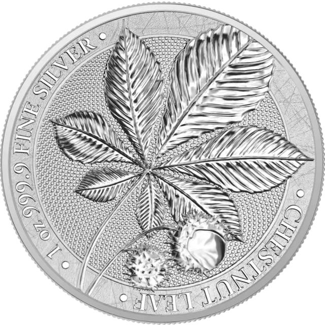 Médaille 5 Mark argent 1 Once Feuille de Châtaignier 2021