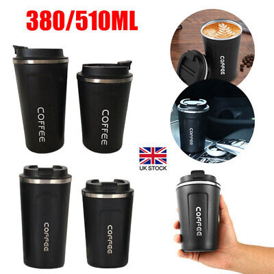 Insulated Travel Coffee Mug Cup Thermal Stainless Steel Flask Vacuum Leakproof