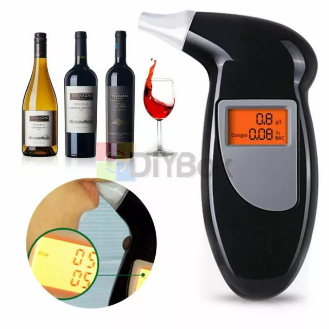 Analizador de aliento de alcohol digital analizador detector LCD luz de fondo de prueba