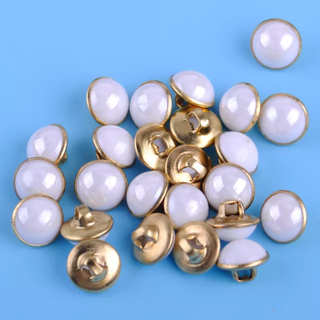 100pcs 10mm Sewing Pearl Shank Buttons Dome Clothes Fastenings Crafts Sew DIY Lp