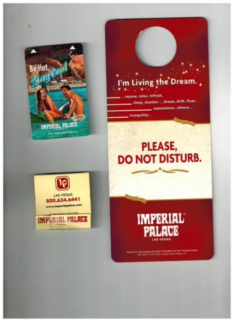 Imperial Palace  Hotel Casino Las Vegas Do Not Disturb Door Sign Unused
