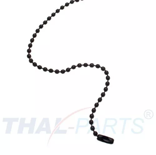 100 piezas cadenas esféricas 2,4 mm x 200 mm negras con cierre cadena esférica