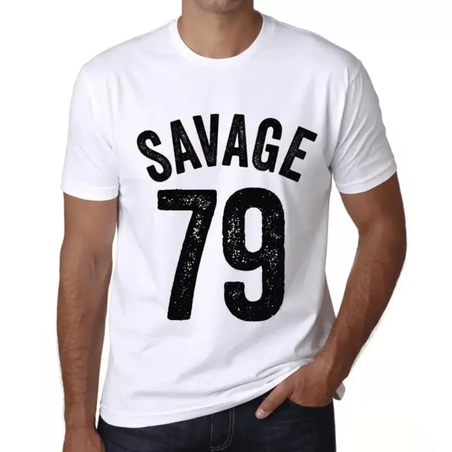 Camiseta para Hombre Savage 79 Regalo Diseño Gráfico 79 Años Cumpleaños