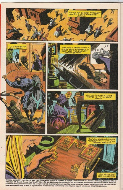 1993 | Eternal Warrior | Valiant Comics | Vol: 1 | Issue: 10 | Very Fine 3