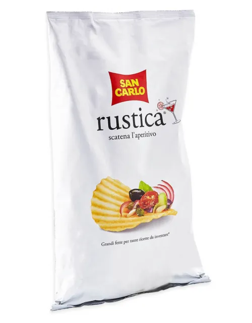 2X San Carlo Rustica Patatine a Grandi Fette Sapore Rustico 190g - Senza Glutine 2