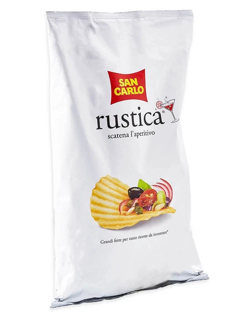 San Carlo Rustica Patatine a Grandi Fette Sapore Rustico 190g - Senza Glutine