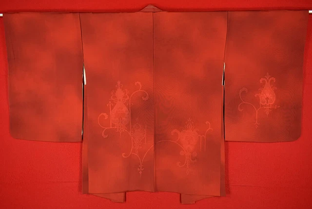 Vintage Japanese Kimono Silk Antique BORO HAORI Kusakizome Dyed/A657/595