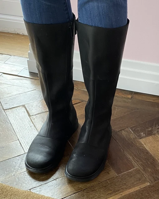 DR MARTENS MID calf zip up ladies boots black size 7 £45.99 PicClick UK