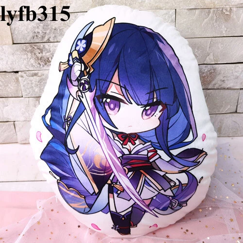 Coussin Raiden PELUCHE OREILLER RAIDEN Shogun Genshin Impact Hold poupée jouet en ...
