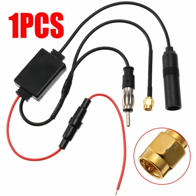 Universal DAB FM/AM Auto Antenne Splitter Kabel Digital Radio+Verstärker NEU