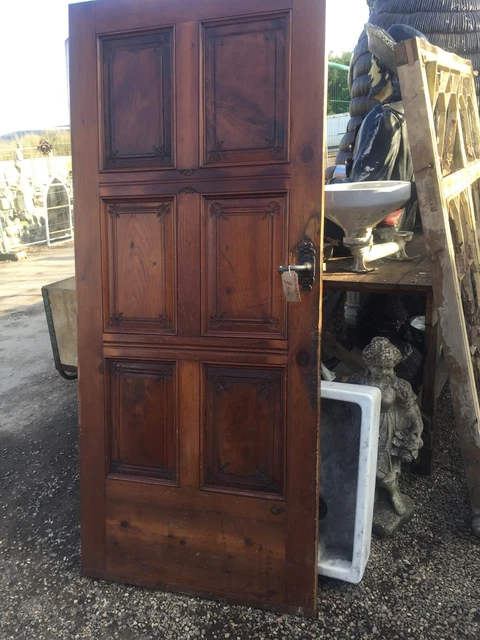 ANTIQUE DOORS TWO MACHINE HAND CARVED c1880 VERY RARE £300 THE TWO