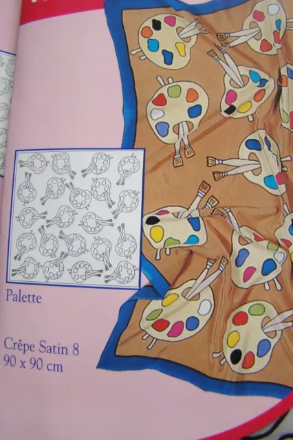 N.o:2 Gutta Collection paño de seda 90x90 cm, pg.8 PALETA imagen paño bufanda pintar