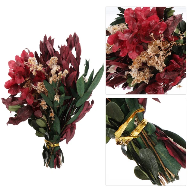 2 piezas de flores en conserva secas arreglos florales ramas
