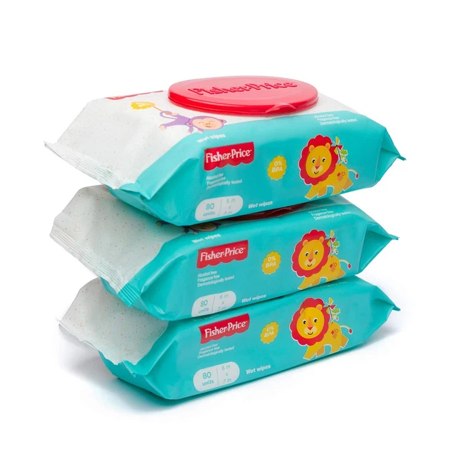 Fisher Price Baby Wipes Unscented, Hypoallergenic, Water Diaper Wipes...