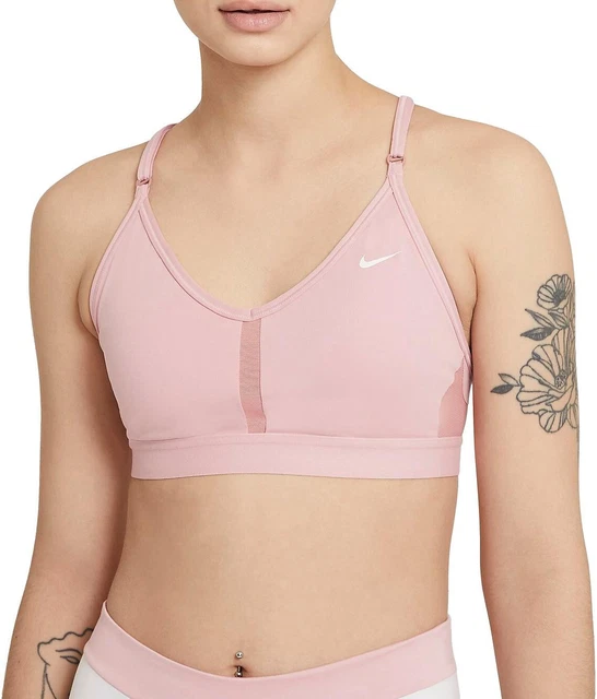 NIKE Damen Bra Bustier Fitness Sport BH Dri-FIT V-Neck Light Support Indy