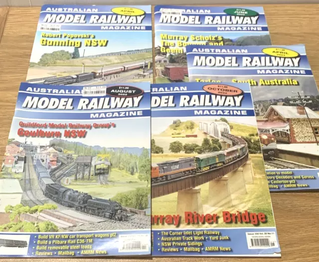5 x Australian Model Railway Magazine Mixed Bundle  Editions 2022-2023 Train