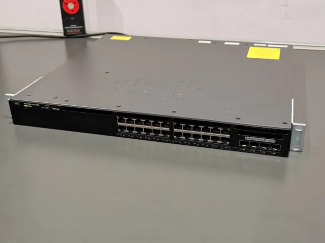 Cisco Catalyst WS-C3650-24TS-S Networking Switch ✅ X2 PSU ✅ Rack Mounts