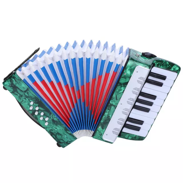 17 Key 8 Bass Piano Accordion Musical Instrument S Students (Green) FBM