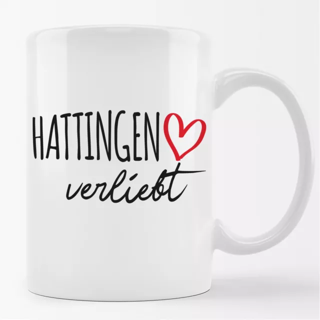 Hattingen verliebt Geschenk Idee Kaffeetasse Becher Ruhr Souvenir Weihnachtsgesc