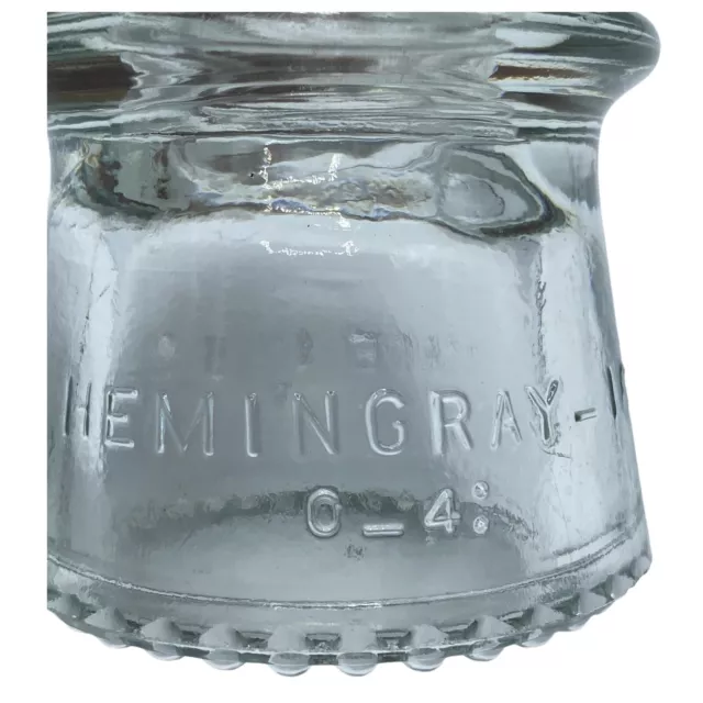 Clear Hemingray 16 0_4 : Made In USA 9 Antique Glass Telegraph Insulator SIGNAL
