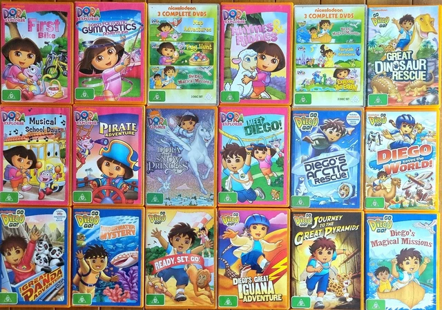 DVD LOT X 18 Nick Jr Dora The Explorer Go Diego Go R4