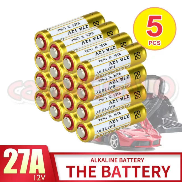 5x 27A 12V MN27 LR27 A27 L828 V27GA Alkaline Battery Garage Car Remote Alarm