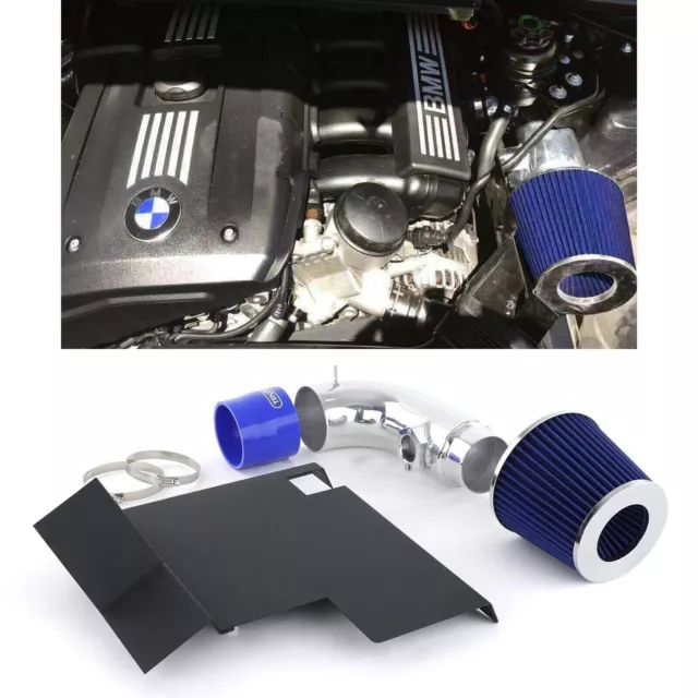 Kit de toma de aire con filtro de aire deportivo azul Tenzo-R apto para BMW E90