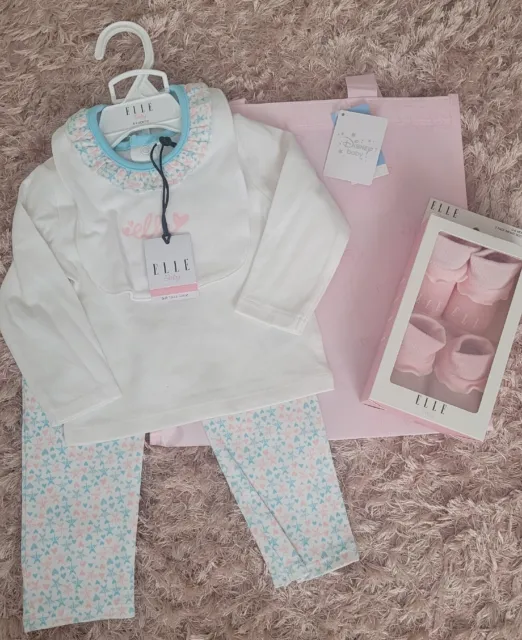 Baby girls Elle gift set bundle age 0_9 months