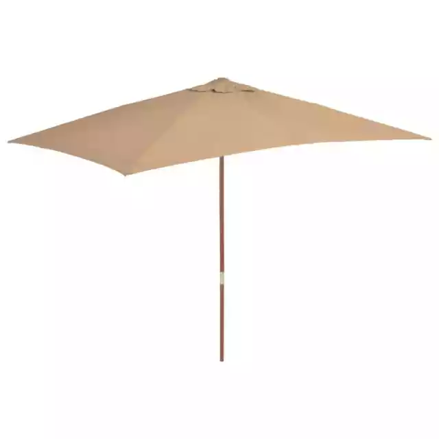 Parasol d'extérieur avec mât en bois Terre cuite 200x300 cm Multicolore 3