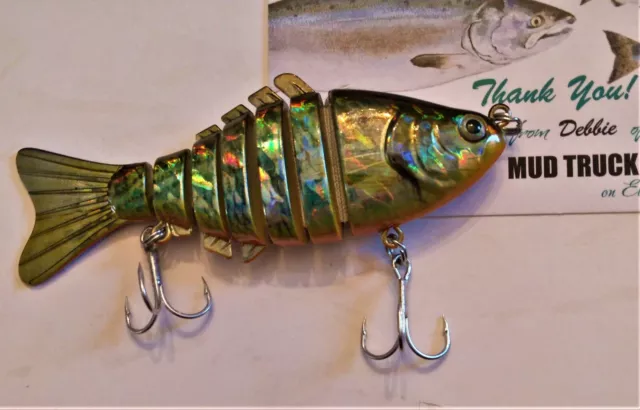 MULTI JOINTED PRISM shad shiner Lure Iridescent Bait Bass Pike Muskie  Walleye $12.99 - PicClick