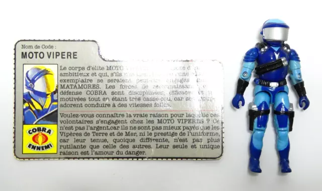 Gi Joe Moto Vipere V1 Figurine Hasbro 1986 Action Force Jouet Filecard
