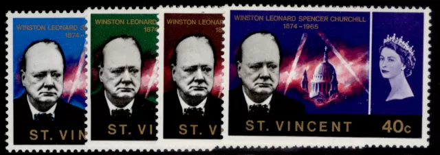 ST. VINCENT QEII SG246-249, 1966 churchill commemoration set, M MINT.