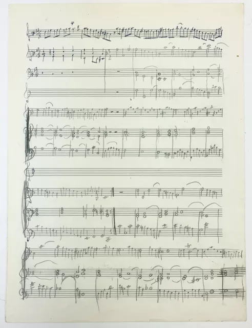 [Antonio VIVALDI] Nathan MILSTEIN: Autograph Unpublished Working Sketch-Leaf