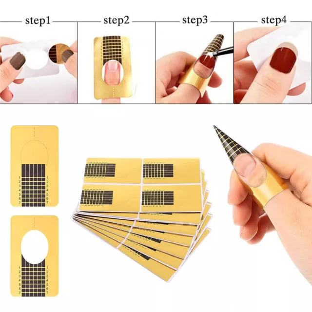 120 PC Nail Art Conseils Extension StickersChablon Papier pour Gel Nails ArtA... 2