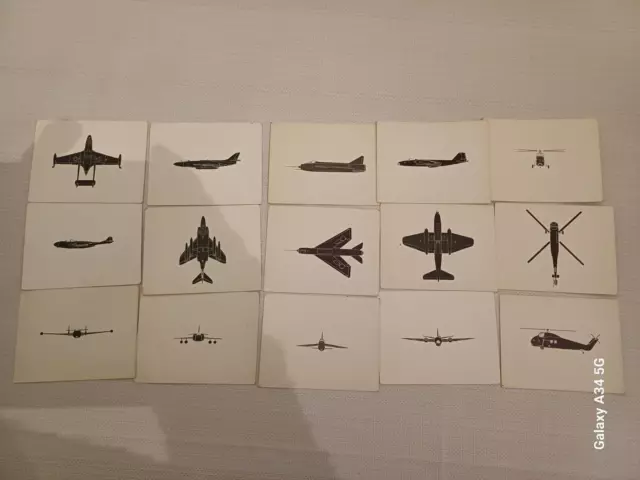 British Government RAF Aircraft Recognition Cards Cold War Aviation X15 Joblot