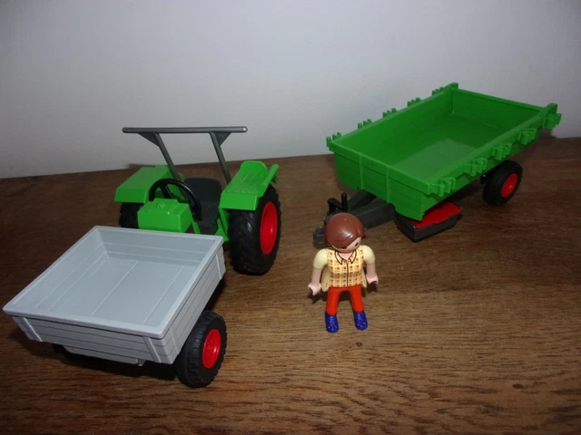 PLAYMOBIL COMBINE HARVESTER Tractor Tracteur avec remorque Traktor