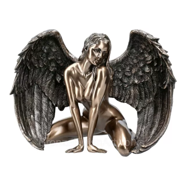 Nude Naked Winged Female Angel Cold Cast Bronze & Resin Statue Sculpture Erotic