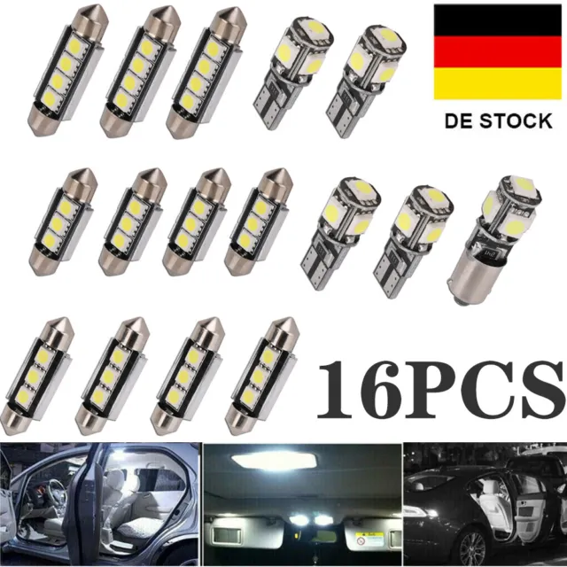 16x SMD LED Innenraumbeleuchtung Beleuchtung Für VW Passat B5 3B 3BG Xenon Weiss