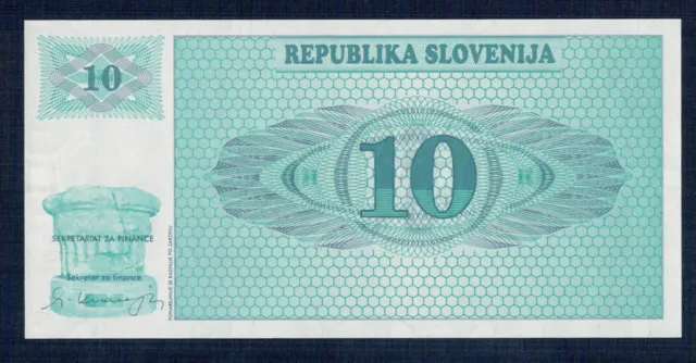 Slovenia 10 Tolar 1990 Specimen Vzorec P.M. No 4 S1 Uncirculated - Gian