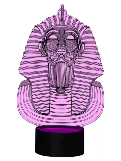 originelle 3D LED-Lampe Cleopatra Farbwechsel Tischlampe Wohnlicht Nachttischlam