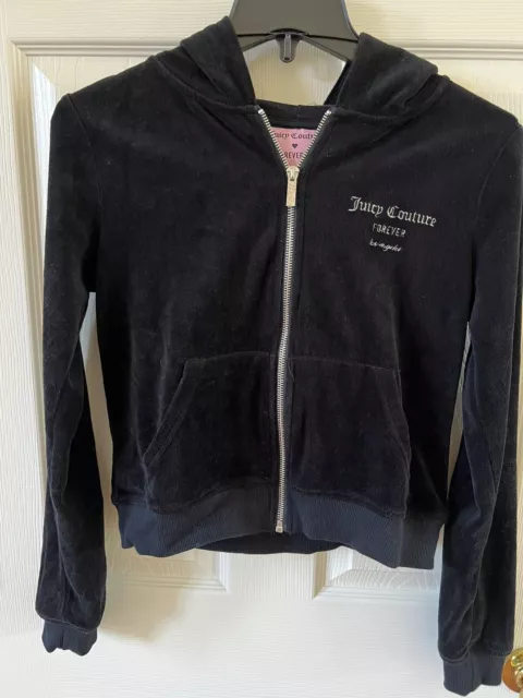 Juicy Couture  Hoodie Jacket Woman Small Black  Full Zip Up