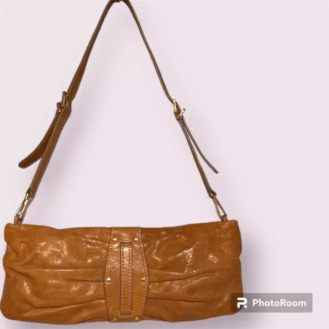 KOOBA Erin Brown Leather Convertible Bag